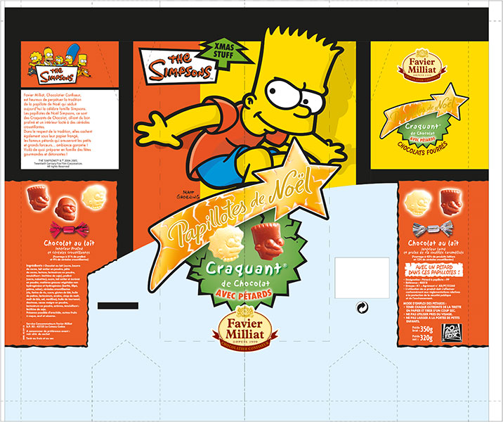 Document d’éxécution packaging papillotes - Annonceur : Favier Milliat - Client Agence : IDEOPS