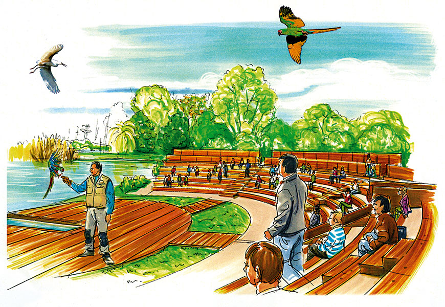 Rough esquissé aux feutres - Agence : Le Parc des Oiseaux